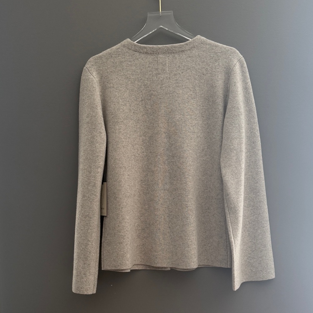Joie Light Gray Button-Front Women's Knit Cardigan Sweater NWT - Picture 5 of 5